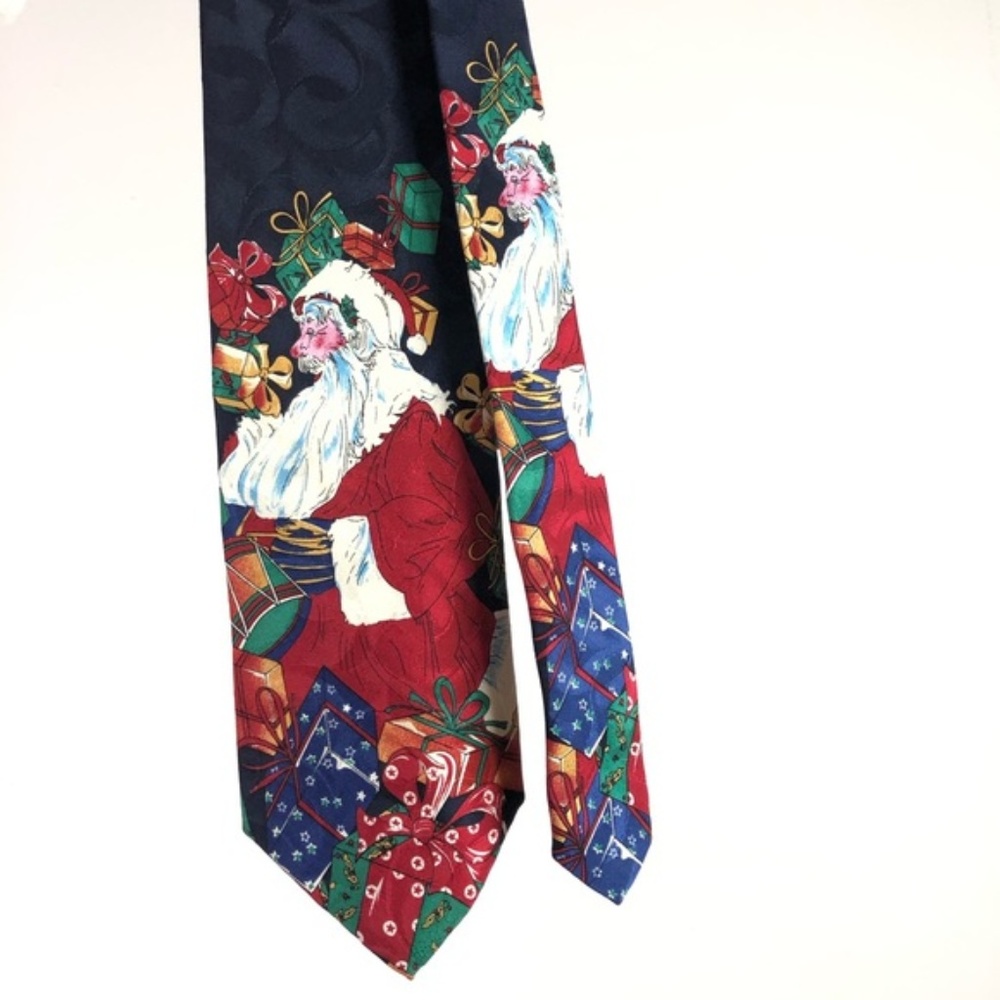 Ho Ho Ho  Christmas Holiday Santa and presents Tie